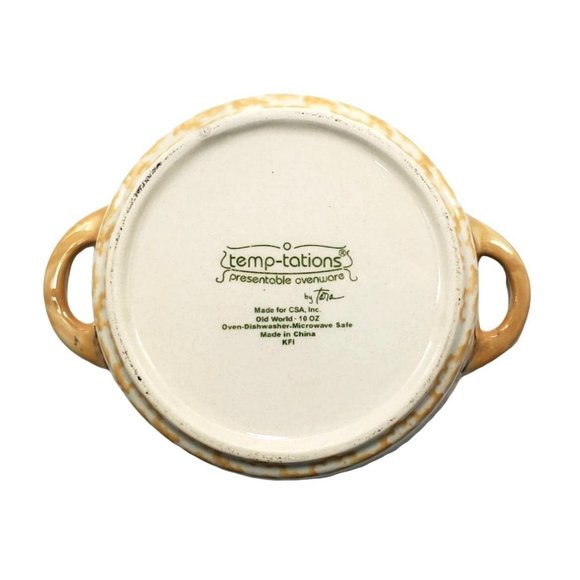 Temptations Old World Yellow Mini Individual Covered Casserole - Picture 10 of 11